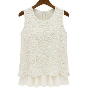 Sleeveless Lace Top